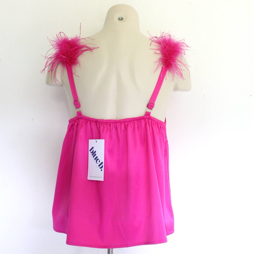 Blue B Collection Feather Strap Top - Picture 5 of 6